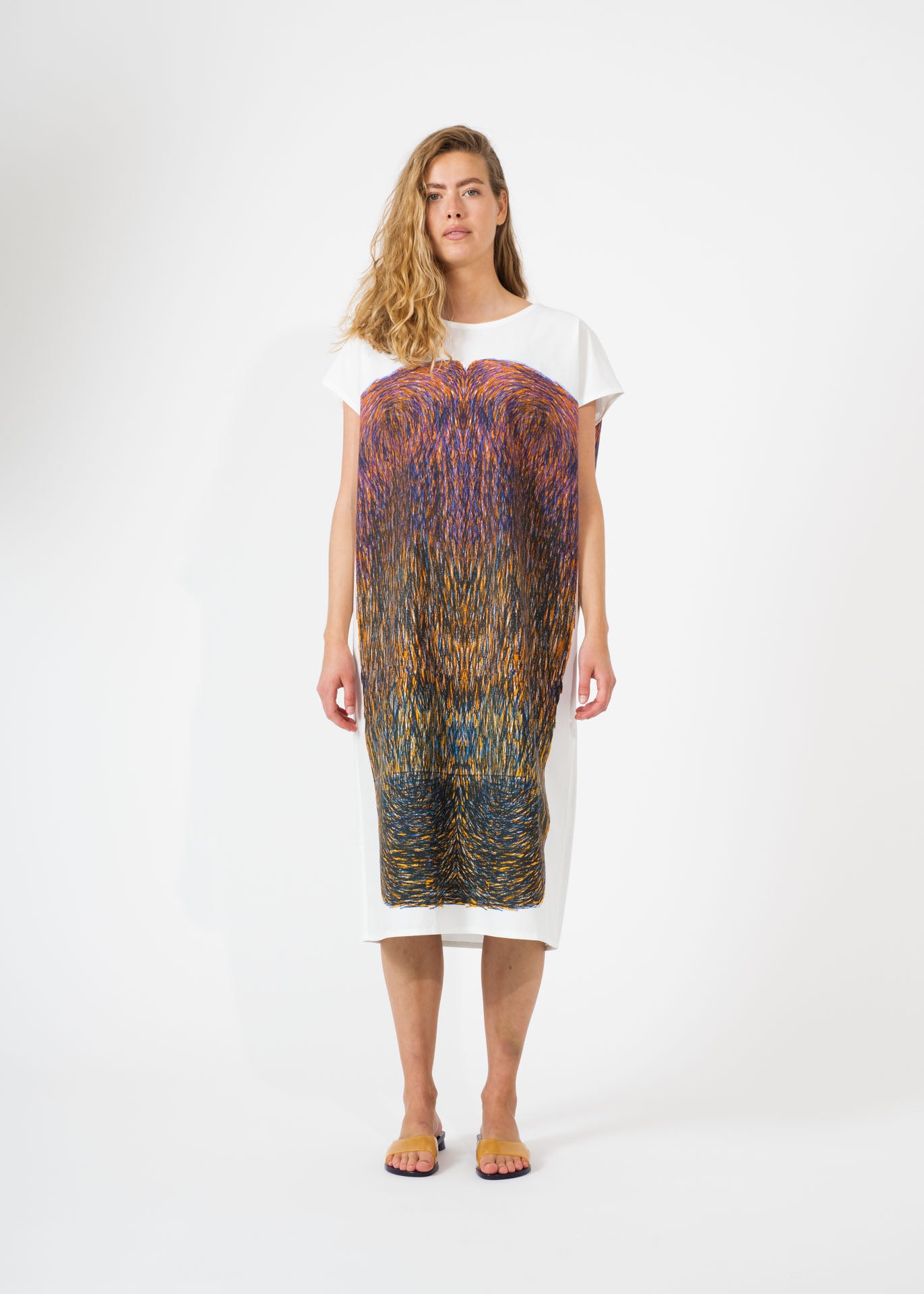 Tunika Dress Abstract Print Orange