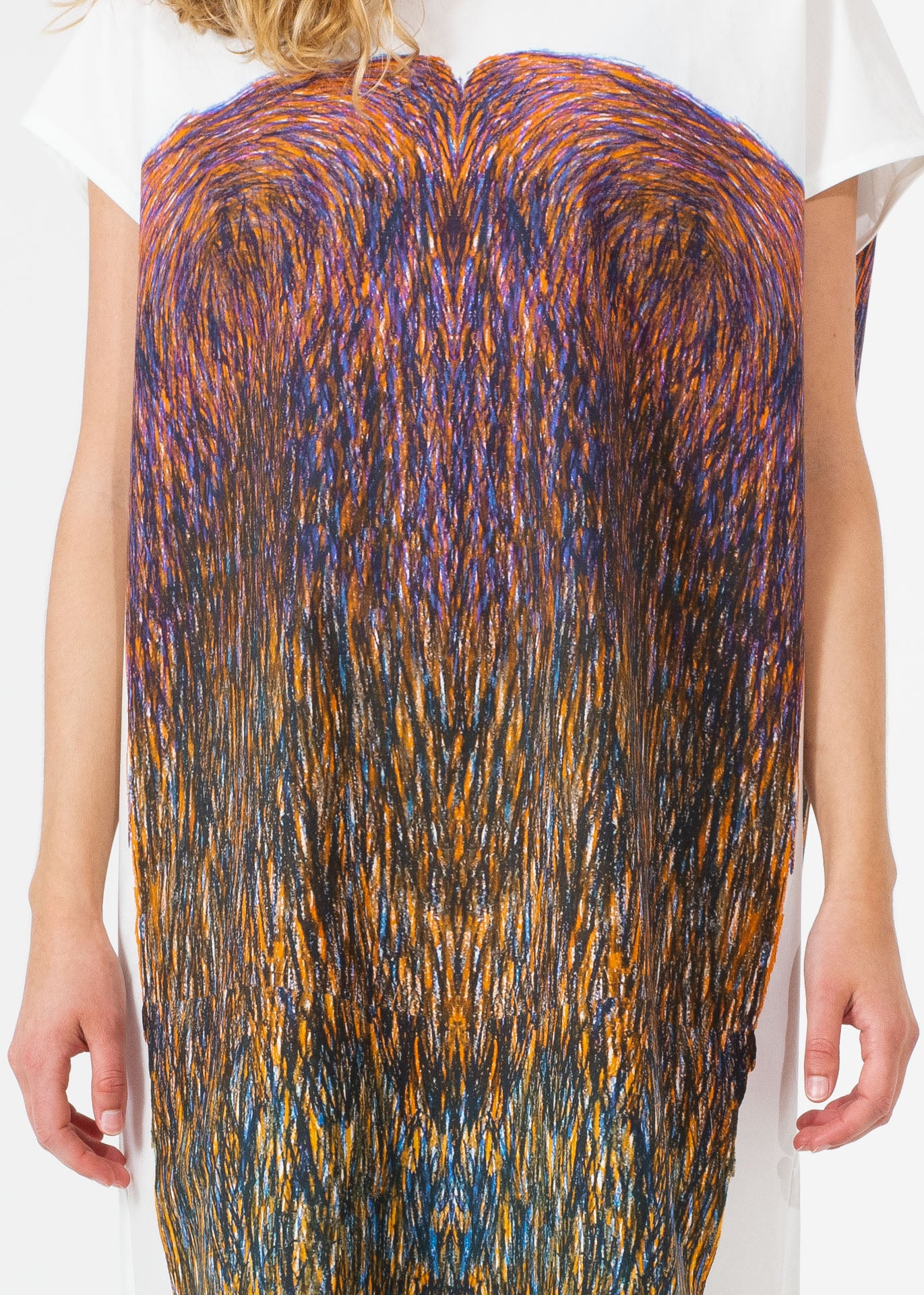 Tunika Dress Abstract Print Orange
