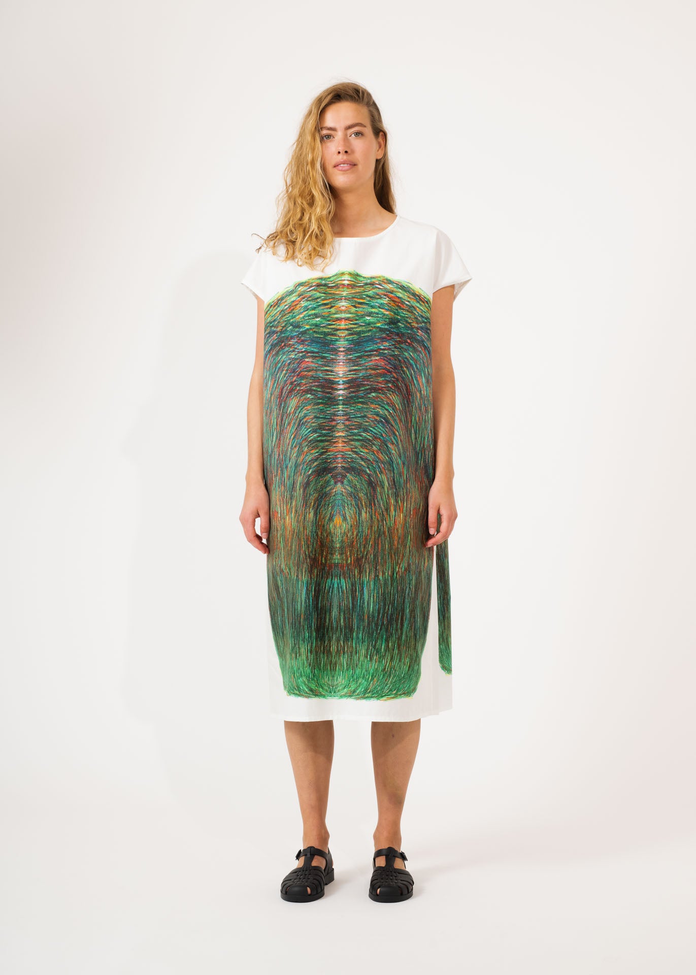 Tunika Dress Abstract Print Orange