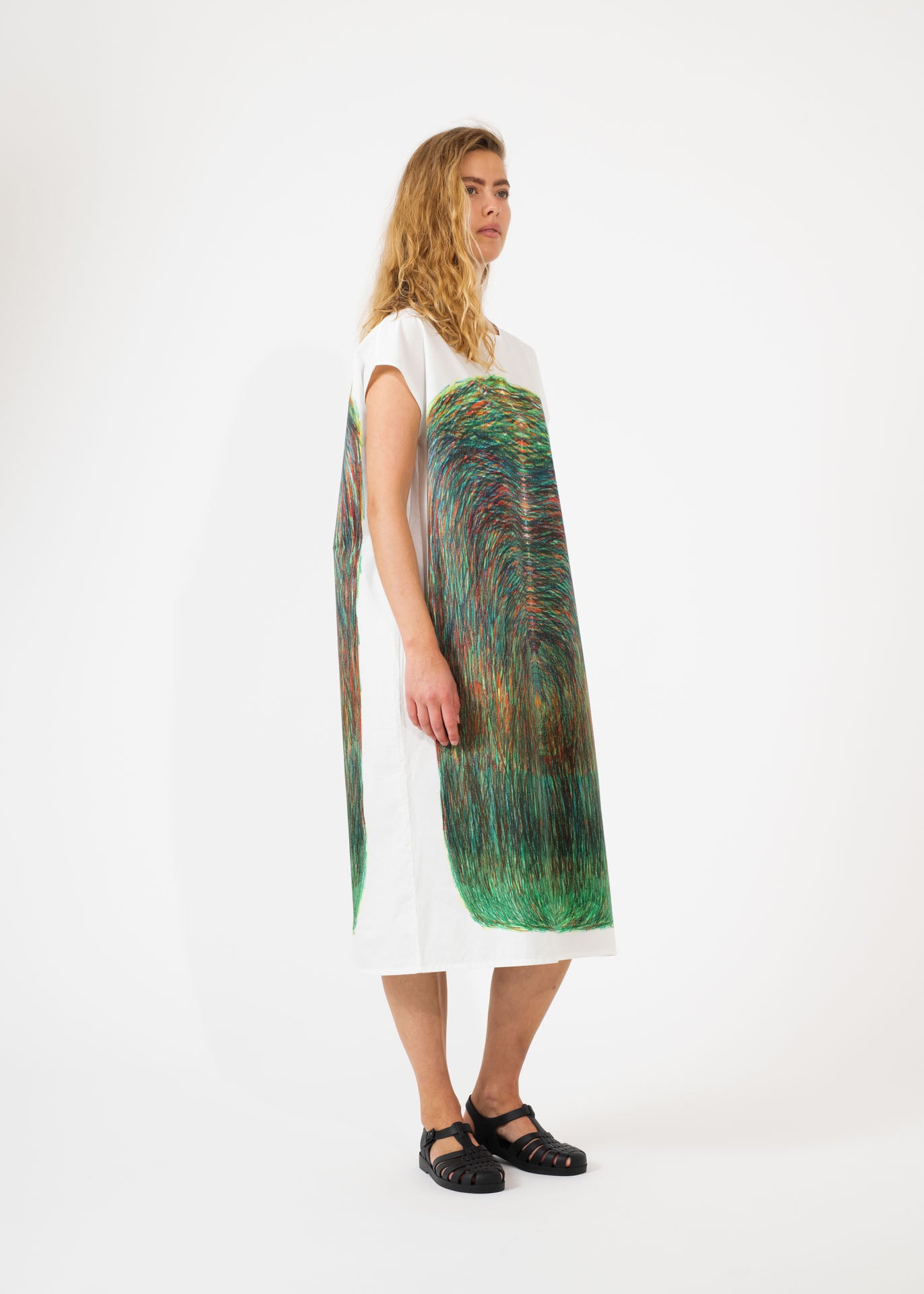 Tunika Dress Abstract Print Green