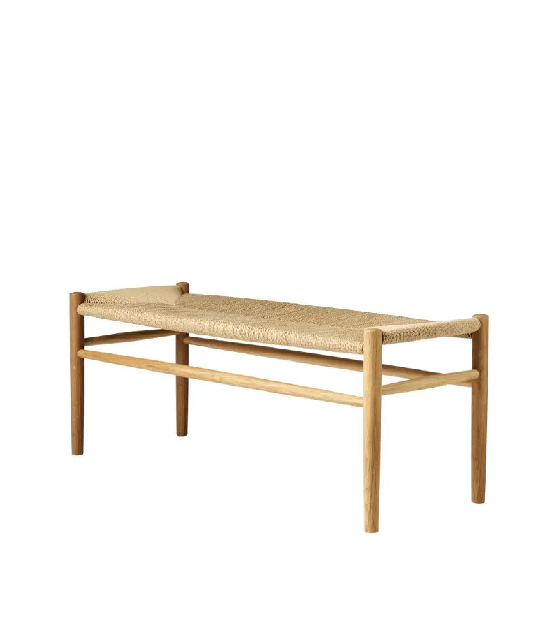 J83B bench in lacquered oak