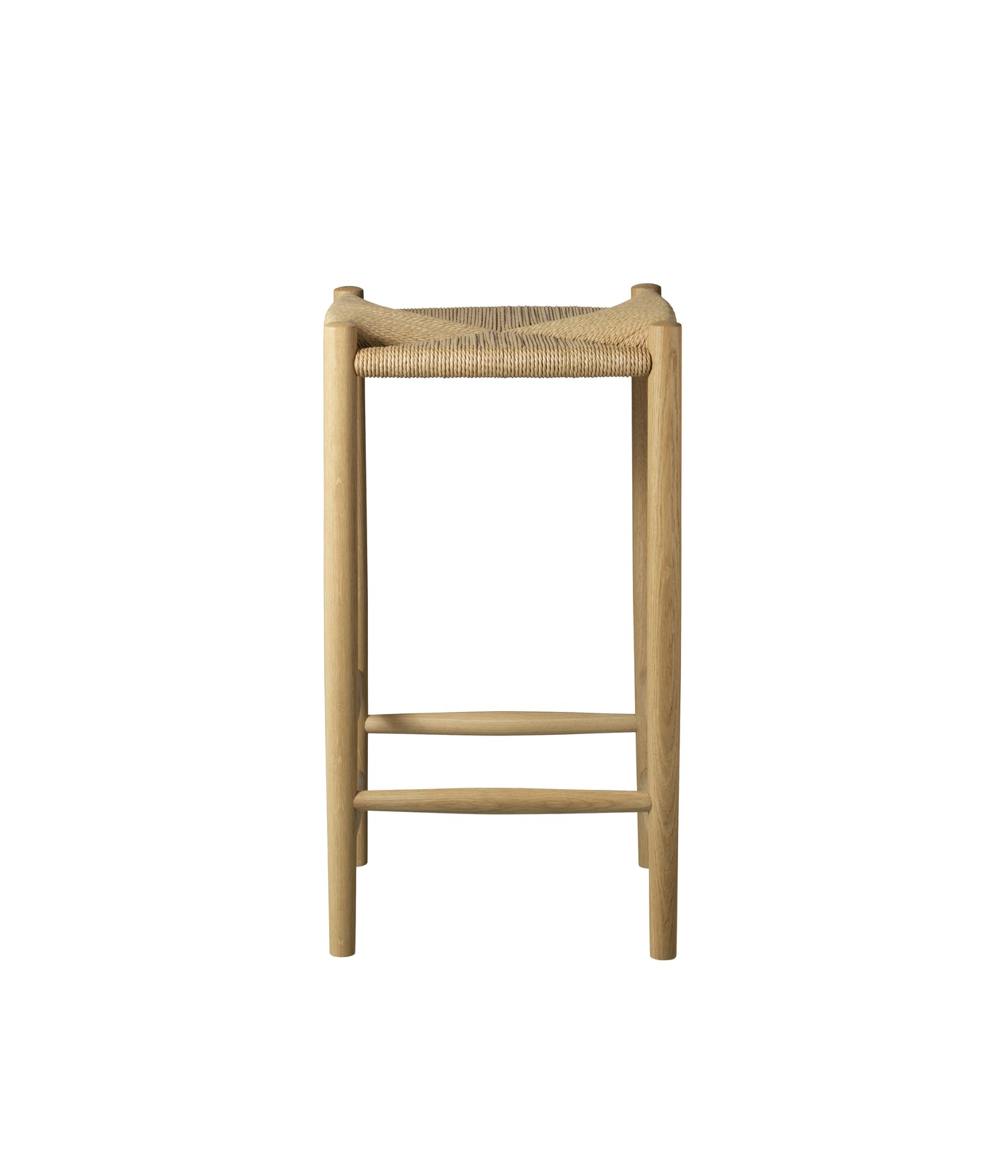 Tabouret J164C en chêne naturel laqué