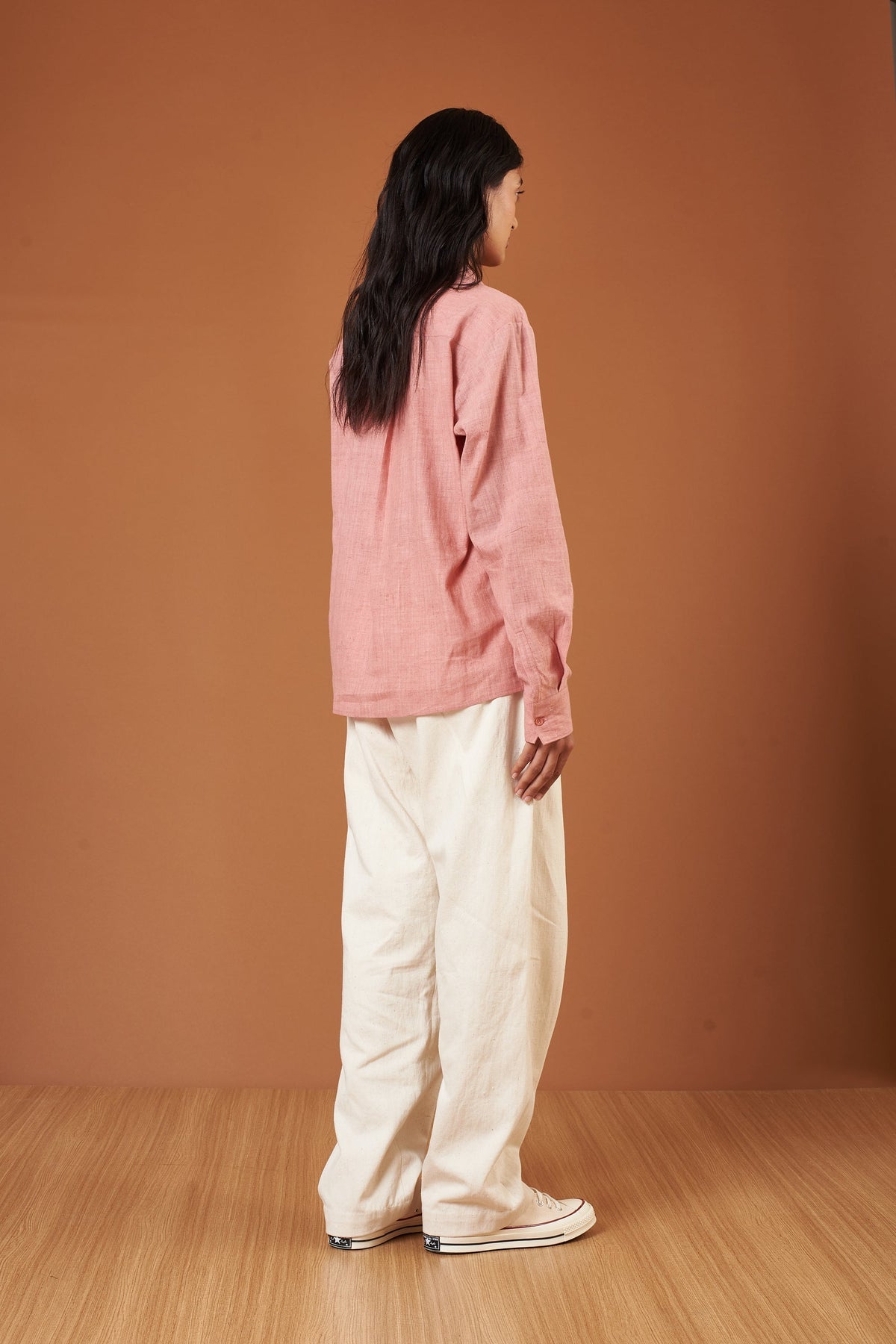 Chalk Pink Solid Fine Cotton Shirt