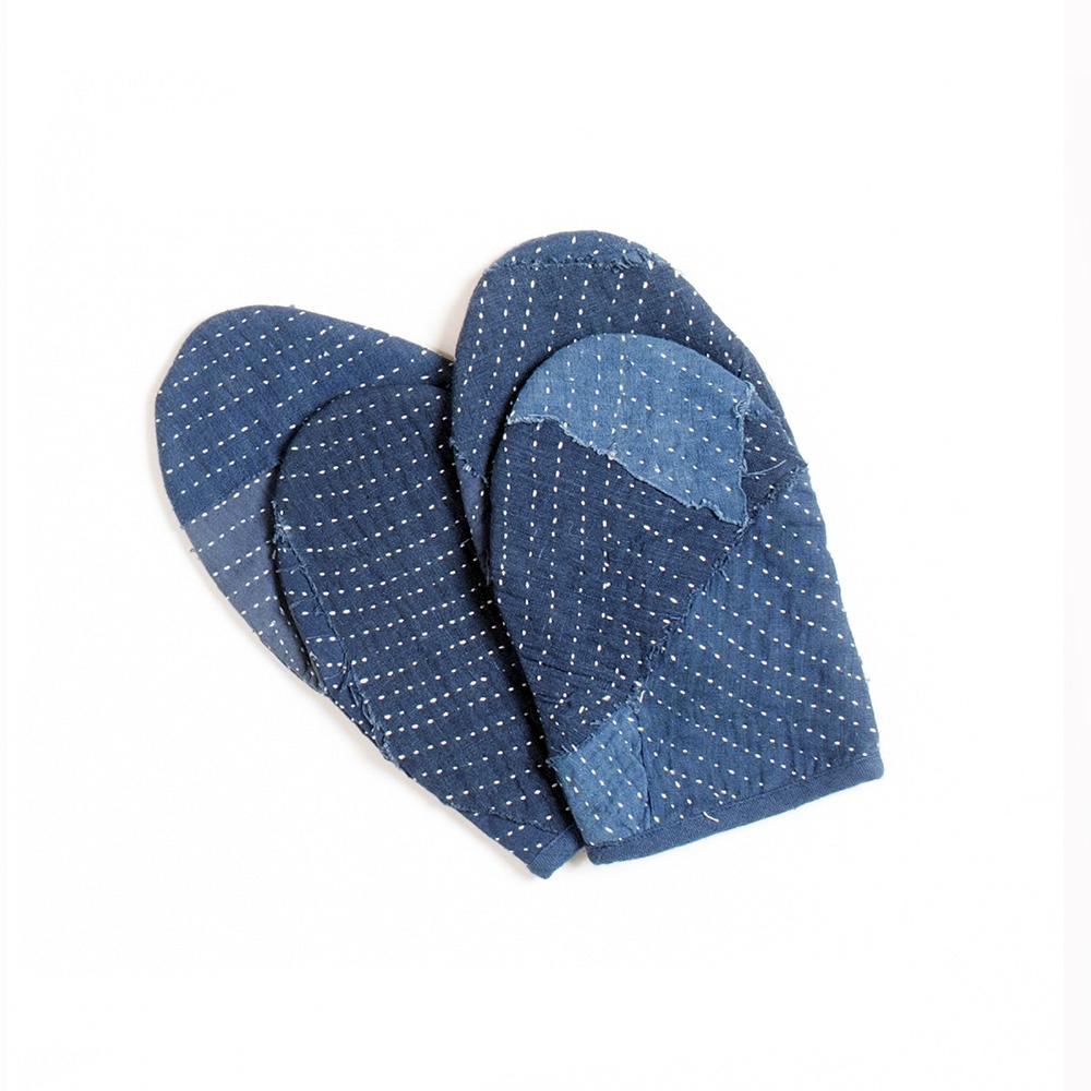 Indigo Patchwork Kitchen Gloves